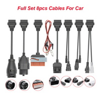 8pcs Car Cables Set with 30 20 38 3 2 Pin OBD II 2 Diagnostic Tools for PSA Audi BMW OPEL FIAT