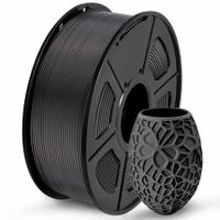 PLA 3D Printer Filament,PLA Filament 1.75mm,Dimensional Accuracy +/- 0.02 mm,1kg Spool,PLA Black