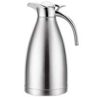 Stainless Steel Thermal Carafe - Double Walled Thermos - Coffee/Tea Carafe, Hot and Cold Retention - 2 Liter