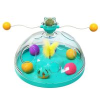 Cats Treasure Chest Cat Toy Kitty Toys with Kitten Track Ball(Blue)