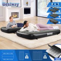 Bestway Air Mattress King Size Twin Beds 3 In 1 Inflatable Blow Up Bed With 188x198x25cm