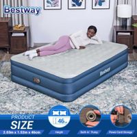 Bestway Air Mattress Queen Size Inflatable Blow Up Bed With Pump 203x152x46cm
