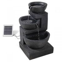 3-Tier Garden Decor Solar Fountain with LED Lights