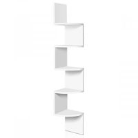 5-Tier Corner Wall Shelf - White