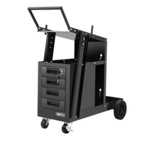 Giantz Welding Trolley 4 Drawer - Black