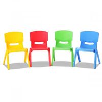 Set of 4 Kids Play Chairs with Protected Rubber Corners