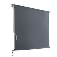 2.1m x 2.5m Retractable Roll Down Awning - Grey