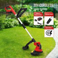 Whipper Snipper Cordless Grass Trimmer String Edger Electric Lawn Weed Cutter 20V Garden Tool Telescopic
