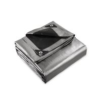 Instahut 3.6x4.8m Tarp Camping Tarps Poly Tarpaulin Heavy Duty Cover 180gsm Silver