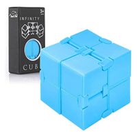 Blue Infinity Cube for Kids and Adults, Sensory Toy for Stress and Anxiety Relief to Relax and Decompress, Sensory Toy