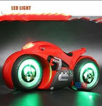 Remote Control Motorcycle 2.4 GHz, Built in Gyroscope, LED Headlights -Red