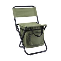 Fishing Folding Chair with Cooler Bag Portable Camping Stool Cooler Bag for Fishing/Beach/Outing