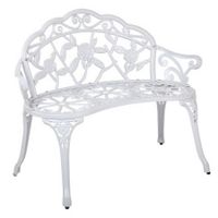 Victorian Garden Bench - White