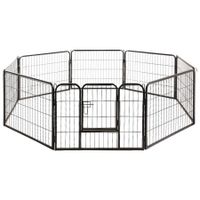 i.Pet Pet Dog Playpen 8 Panel Puppy Exercise Cage Enclosure Fence 80x60cm