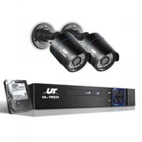 UL-Tech CCTV Security System 2TB 4CH DVR 1080P 2 Camera Sets