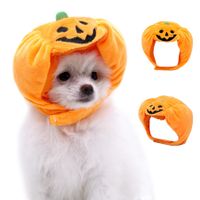 Halloween Costumes Pet Pumpkin Hat Funny Halloween Party Costume Props Cute Headdress For Small Dogs（3 pack)