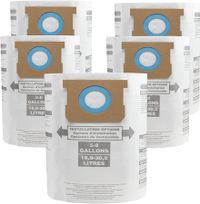 5 Pack 5-8 Gallon VAC Bags, VHBS VDBS HEPA Vacuum Cleaner Disposable Collection Filter Bags
