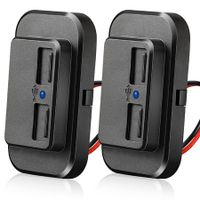 12V USB Outlet Automotive USB Port Panel Mount Multi Port Switch Panel Car Charger Socket Power Dual Port Quick Car Charger for Cars Bus ATV RV Boat Truck, 3.1 A -2Pack