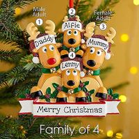 2022 Personalised Family of Christmas Tree Bauble Decoration Hallmark hanging Ornament Family of 4,5,7