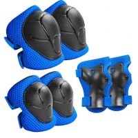 Size S Kids Protective Gear Set Knee Pads for Kids Toddler with Wrist Guards 3 in 1 for Skating Cycling Bike Rollerblading Scooter(Blue)