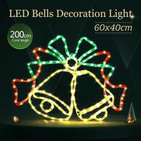 Christmas LED Light Strip Rope Xmas Bell Decor Holiday Ornament Outdoor Indoor 60 x 40CM