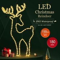 Solight Reindeer Christmas Light LED Strip Rope Xmas Holiday Ornament Outdoor Indoor IP65 88x50cm