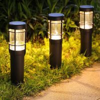 2 Pack Outdoor Solar Lights Warm White Solar Landscape Lights, IP65 Waterproof for Pathway Walkway Patio Lawn Decoration