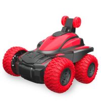 Stunt Electric Dump Truck With Light Concert Rollover Electric Universal Toy Car(Red)