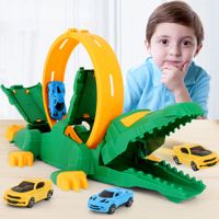 Car Track Toy Set Crocodile Racing Loop Race Play Set for Kids