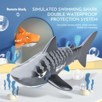 2022 Newest 2.4G Remote Control Shark Boat Simulation Toy Swimming Pool Bathroom Baby Bath Toy Shark Waterproof Color Black