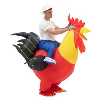 155-190cm Inflatable Christmas Rooster Halloween Costume Blow Up Suit Cosplay Costume Christmas Party