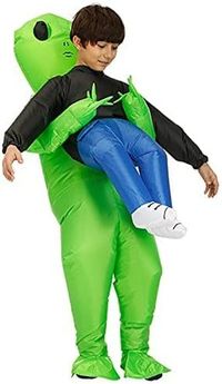 Inflatable Christmas Alien Costume Blow Up Suit Cosplay Costume Christmas Party  All sizes fit