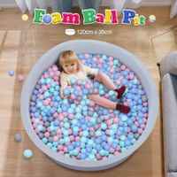 Ball Pit Toy Pool Foam Softplay Fence Playpen Childrens Activity Centre Babyroom Decoration Play Area 120x35cm Indoor Outdoor