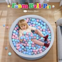 Ball Pit Toy Pool Foam Childrens Activity Centre Softplay Playpen Fence Play Area Babyroom Decoration 90x30cm Indoor Outdoor