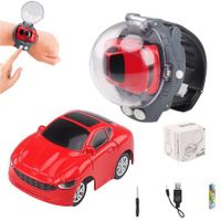 Mini Remote Control Car Watch Toys 2.4 GHz Cartoon RC Watch Racing USB Charging Hand Controlled for Boys Girls Birthday Gift (Green)