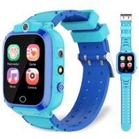 Kids Smart Watch for Boys Toys for 3-10 Year Old,1.44" HD Touch Screen,14 Puzzle Games,Dual Camera Video Recording Pedometer(Blue)