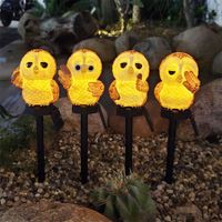 4pcs 4 shapes Solar Powered LED Lights Garden Owl Lawn Lamps Waterproof  Unique Christmas Lights Outdoor Solar Lamps