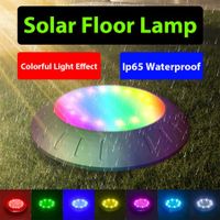 1Pc 16LEDs Solar Deck Lights Outdoor Waterproof Colorful Sidewalk Ground Garden Lights Lawn Lamp Yard Decor Landscape Lighting