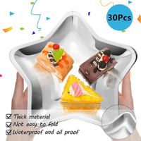 30 Pieces Star Shaped Thick Paper Plates, Pentagram Party Disposable Plates for Graduation, Independence Day, Wedding, Birthday