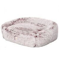 Dog Calming Bed Warm Soft Plush Comfy Sleeping Kennel Cave Memory Foam Pink M