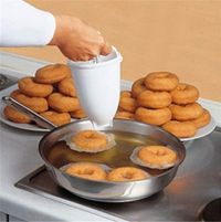 Plastic Doughnut Machine Mold, Pastry Making Bake Ware DIY Baking Tool (1 PCS, White)