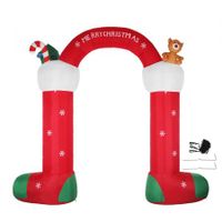 Santaco Christmas Inflatable Decor Stocking Arch 3M LED Lights Xmas Party