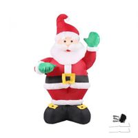 Santaco Inflatable Christmas Decor Waving Santa 1.35M LED Lights Xmas Party