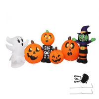Emitto Halloween Inflatables LED Lights Blow Up Scary Pumpkin Outdoor Yard Decor