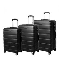 Slimbridge Luggage Suitcase Trolley 3Pcs set 20 24 28 Travel Packing Lock Black