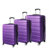 Slimbridge Luggage Suitcase Trolley 3Pcs set 20 24 28 Travel Packing Lock Purple