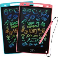 LCD Writing Tablet,2 Packs Drawing Pads for Kids 3 4 5 6 Years Old 8.5 Inch Colorful Lines Doodle Scribble Boards Educational Toys for Boys Girls