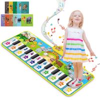 Baby Musical Mats with 42 Musical Sounds, Piano Keyboard Dance Mat for Kids, Tactile Play Blanket, Early Education Toys Gift