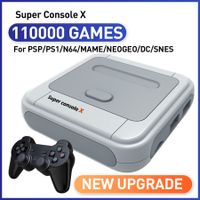 2 Wireless Controllers Super Console X 50000+ Video Games 256G Console Wireless Emulator Multi-player Retro Arcade Game Box For NES//N64/PS1/PSP/NDS