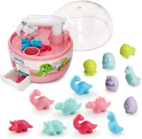 Mini Claw Machine for Kids,Toy Grabber,24 Tiny Stuff prizes,Dinosaur prizes Claw Machine Game,Miniature Things,Suitable for Birthday Gifts for 3+ Age Boys and Girls,Fingertip Toys